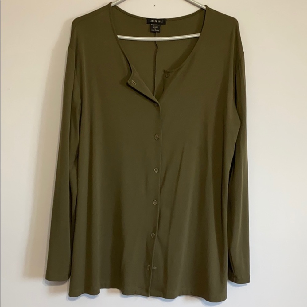 Army green blouse